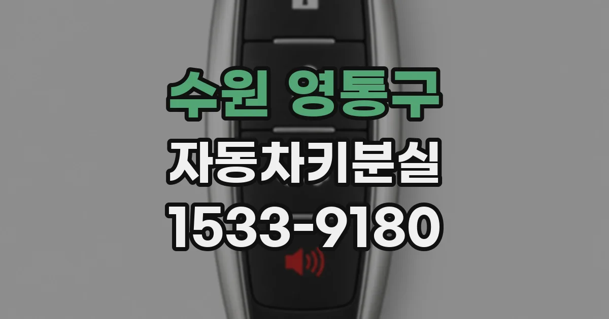 수원 영통구 자동차키분실