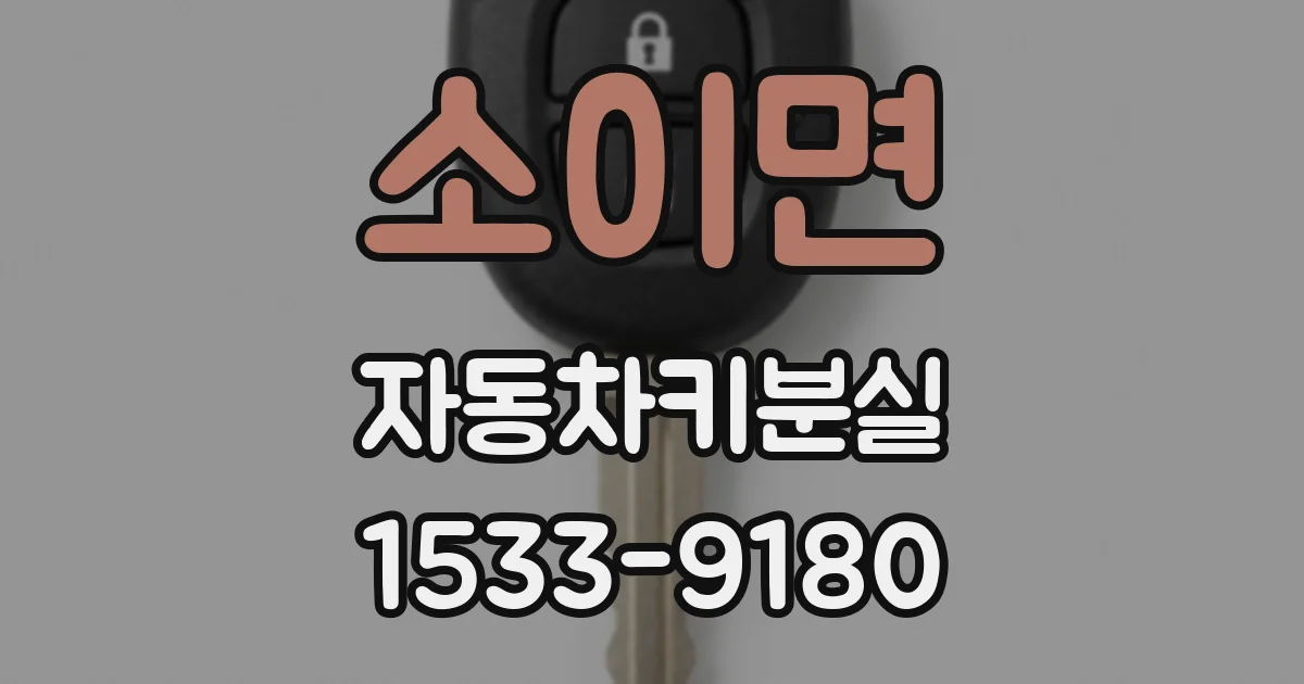 소이면 자동차키분실