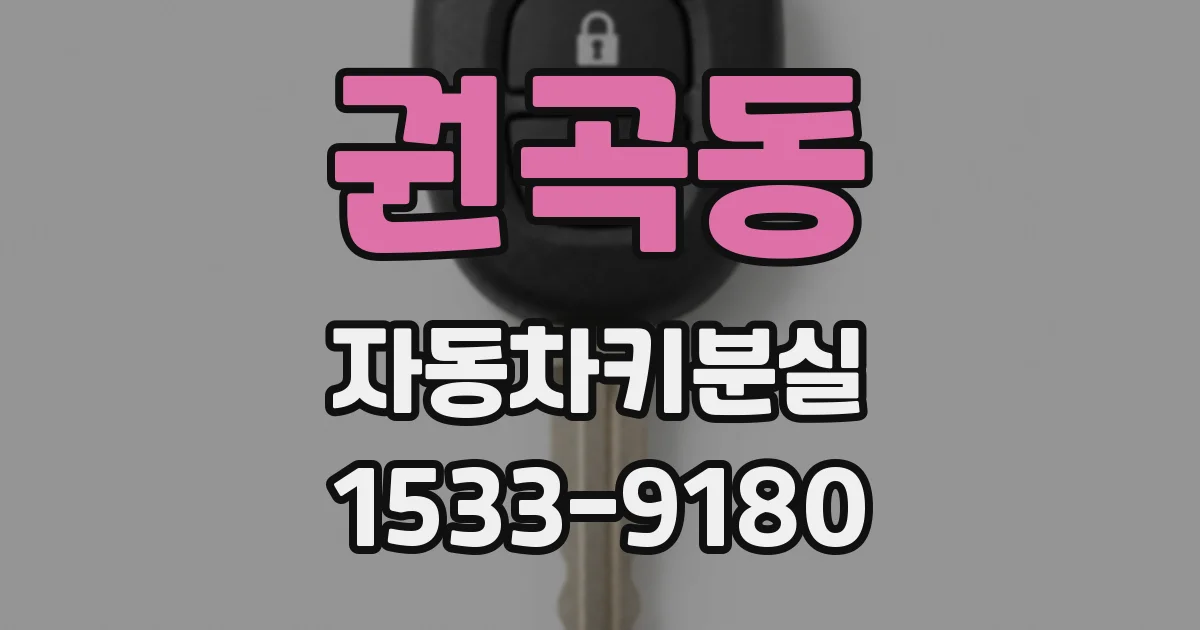 권곡동 자동차키분실