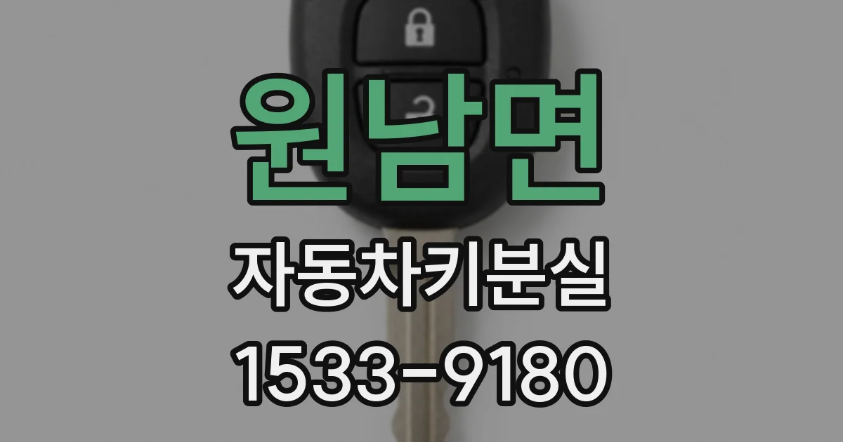 원남면 자동차키분실
