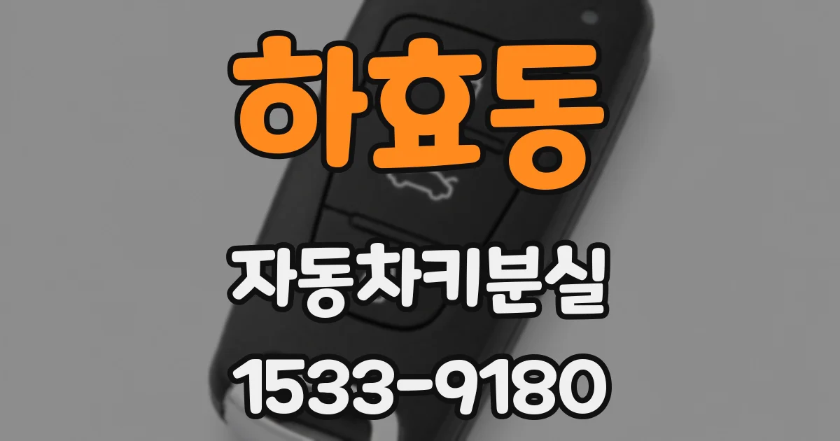 하효동 자동차키분실