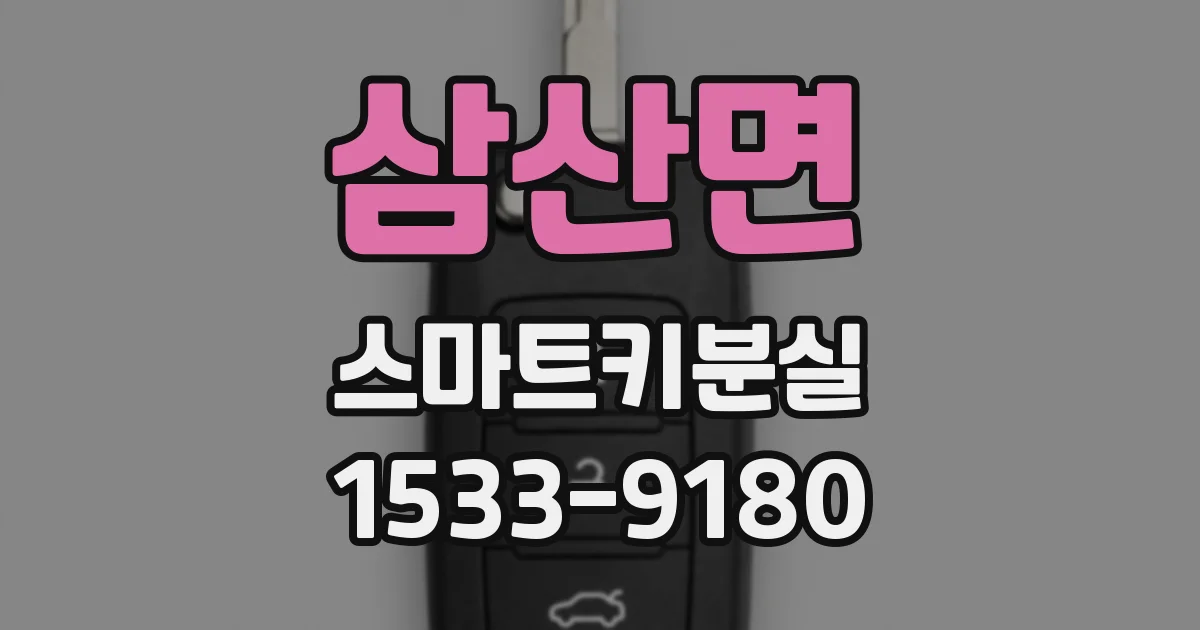 삼산면 스마트키분실