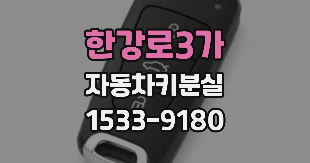 한강로3가 자동차키분실