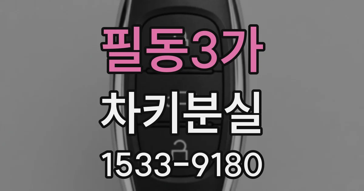 필동3가 차키분실
