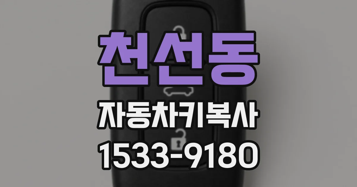 천선동 자동차키복사