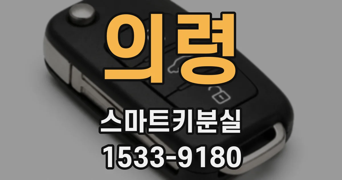 의령 스마트키분실