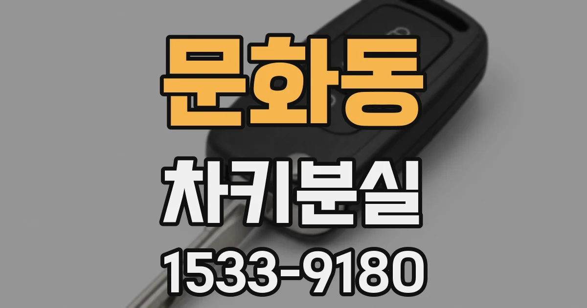 문화동 차키분실