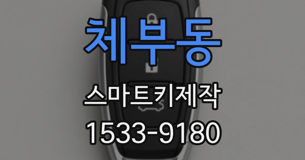 체부동 스마트키제작