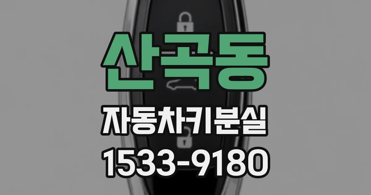 산곡동 자동차키분실