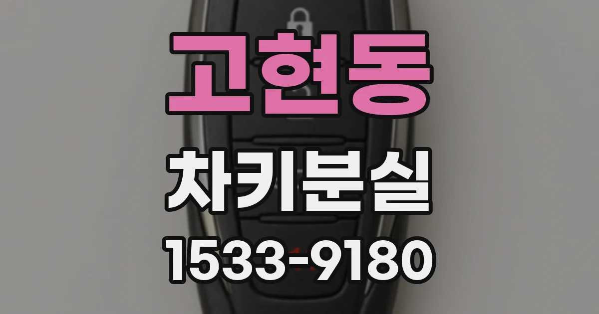 고현동 차키분실