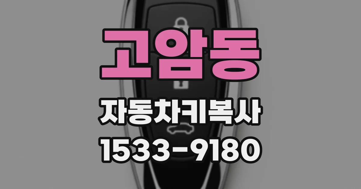 고암동 자동차키복사