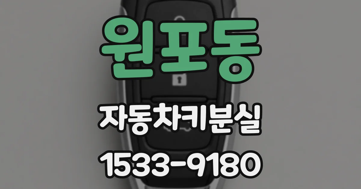 원포동 자동차키분실
