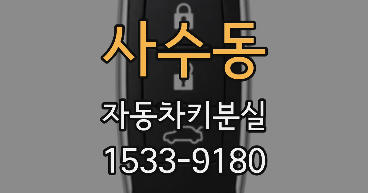 사수동 자동차키분실