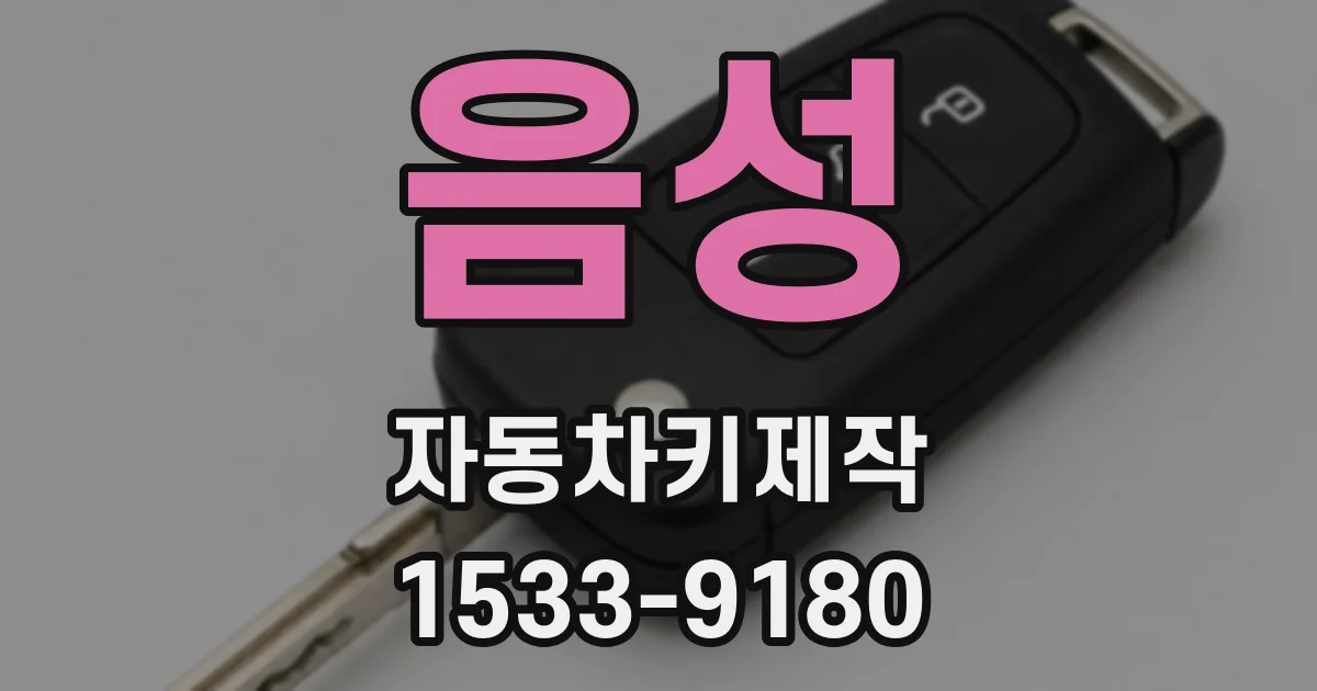 음성 자동차키제작