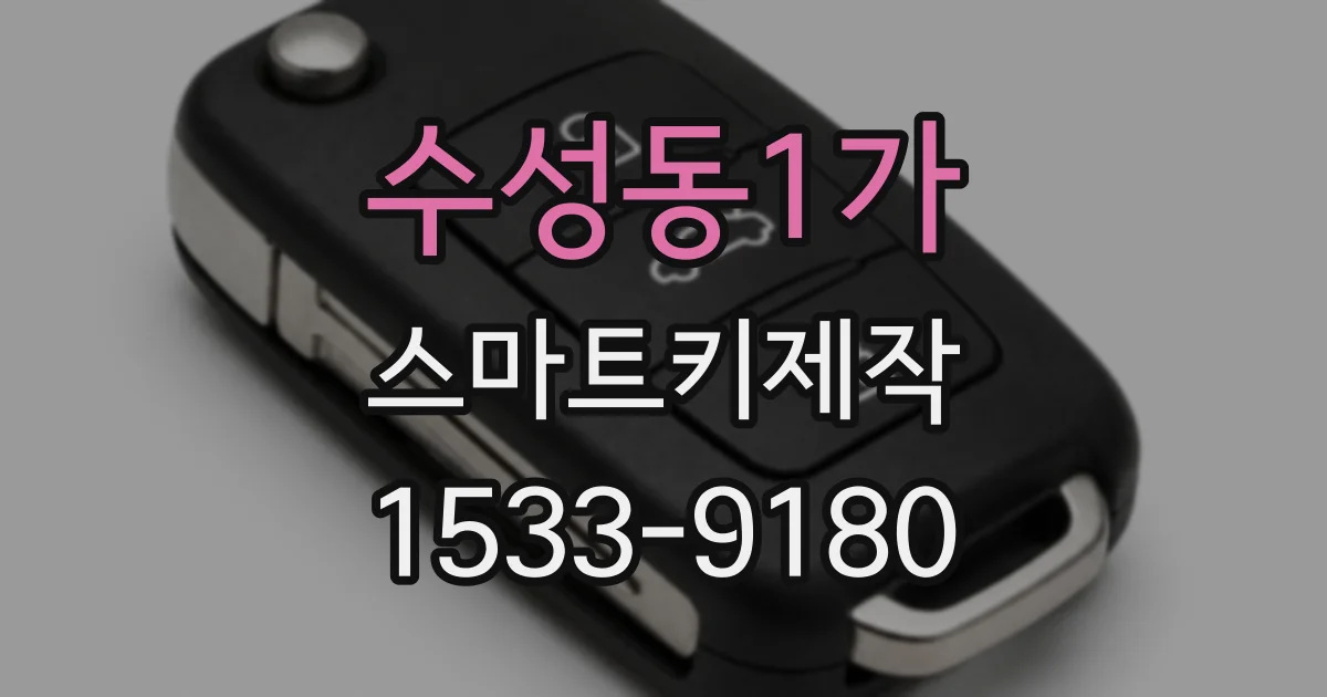 수성동1가 스마트키제작