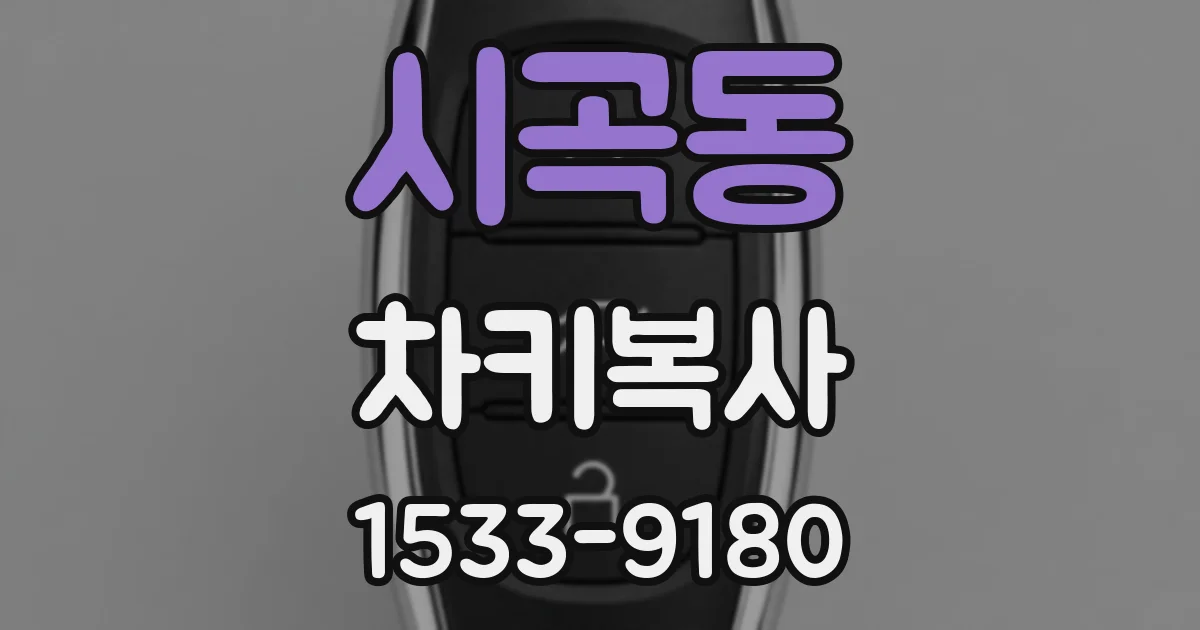 시곡동 차키복사