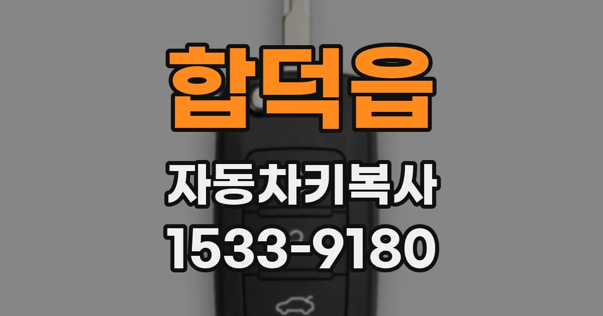 합덕읍 자동차키복사