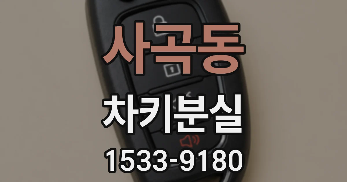 사곡동 차키분실
