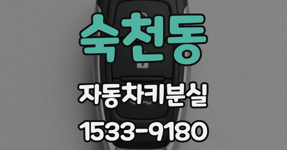 숙천동 자동차키분실