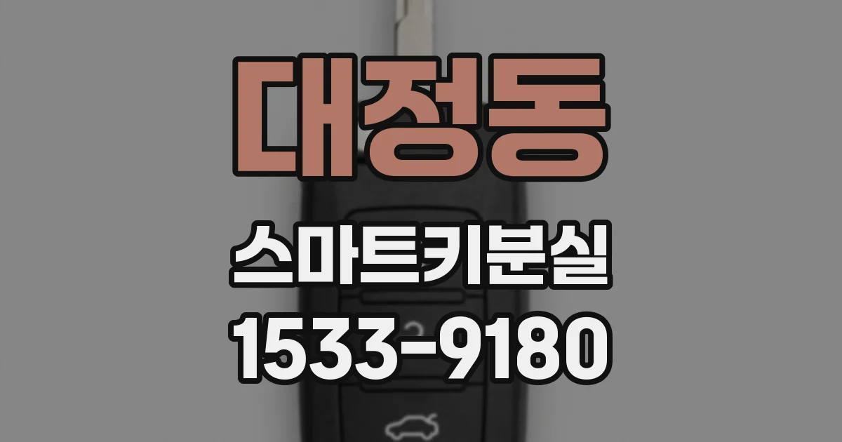 대정동 스마트키분실