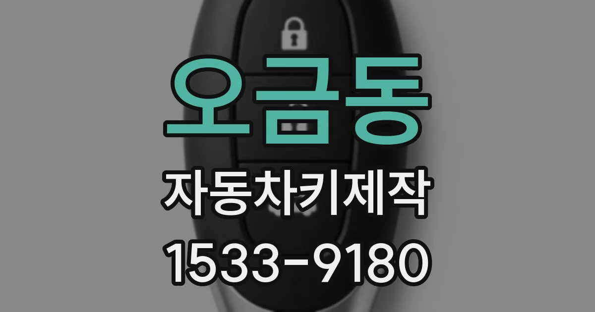 오금동 자동차키제작