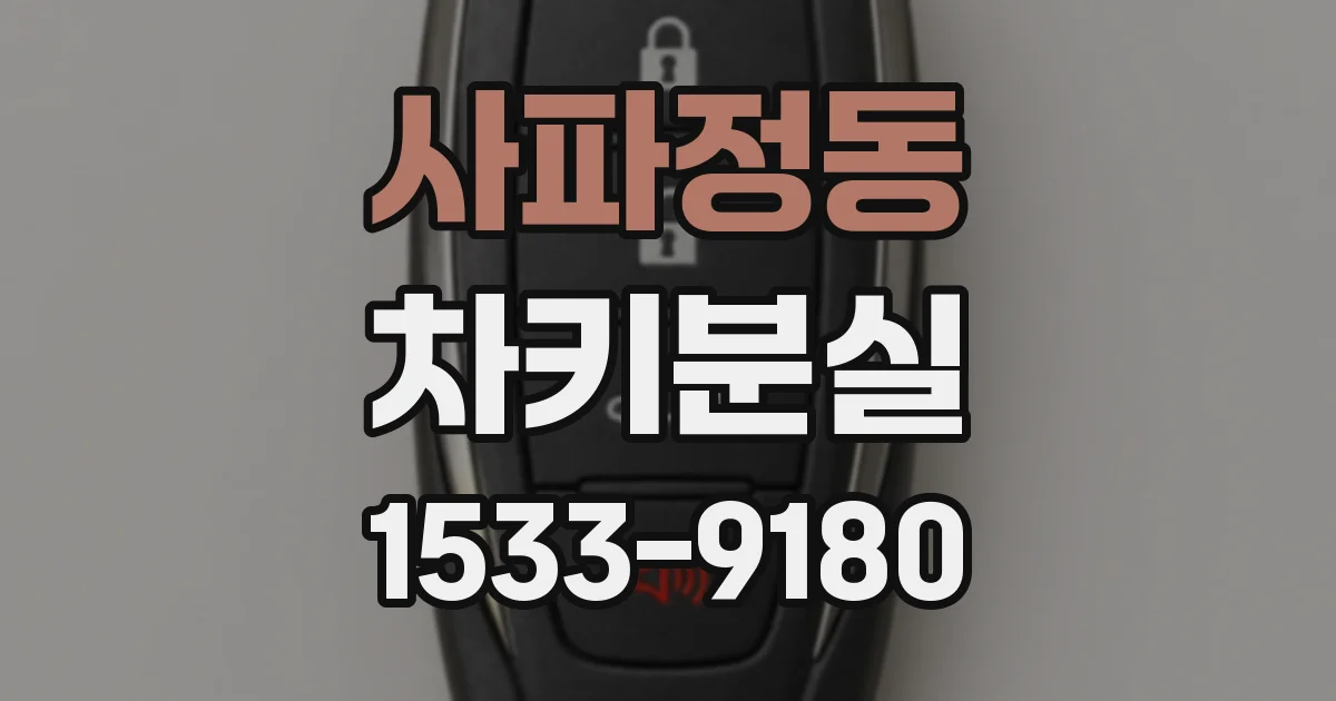사파정동 차키분실