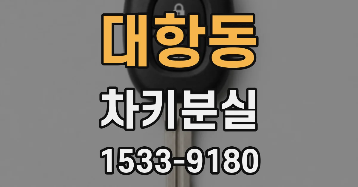 대항동 차키분실