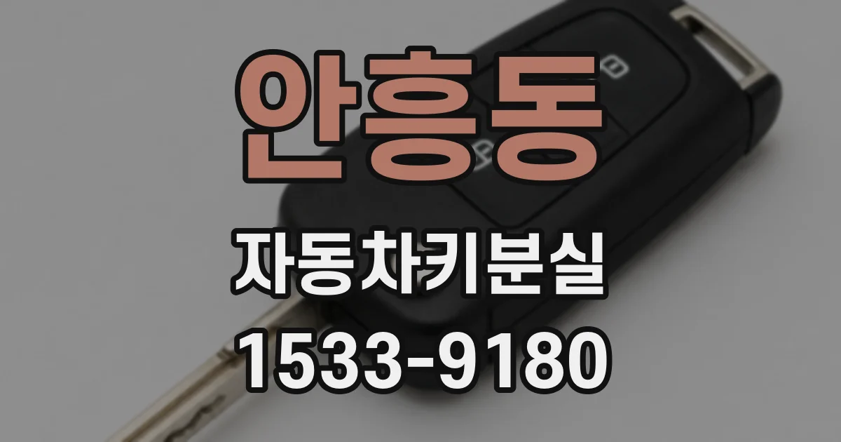 안흥동 자동차키분실