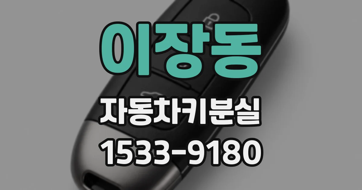 이장동 자동차키분실