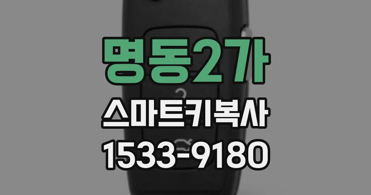 명동2가 스마트키복사