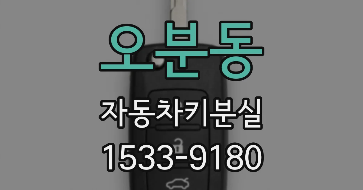 오분동 자동차키분실