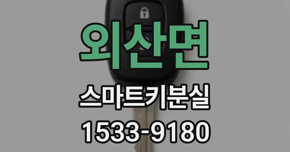 외산면 스마트키분실