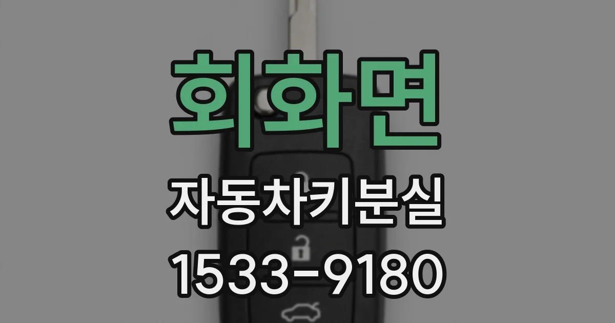 회화면 자동차키분실