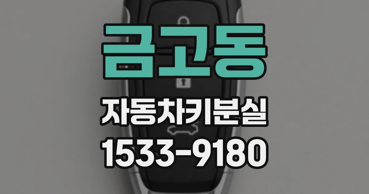 금고동 자동차키분실