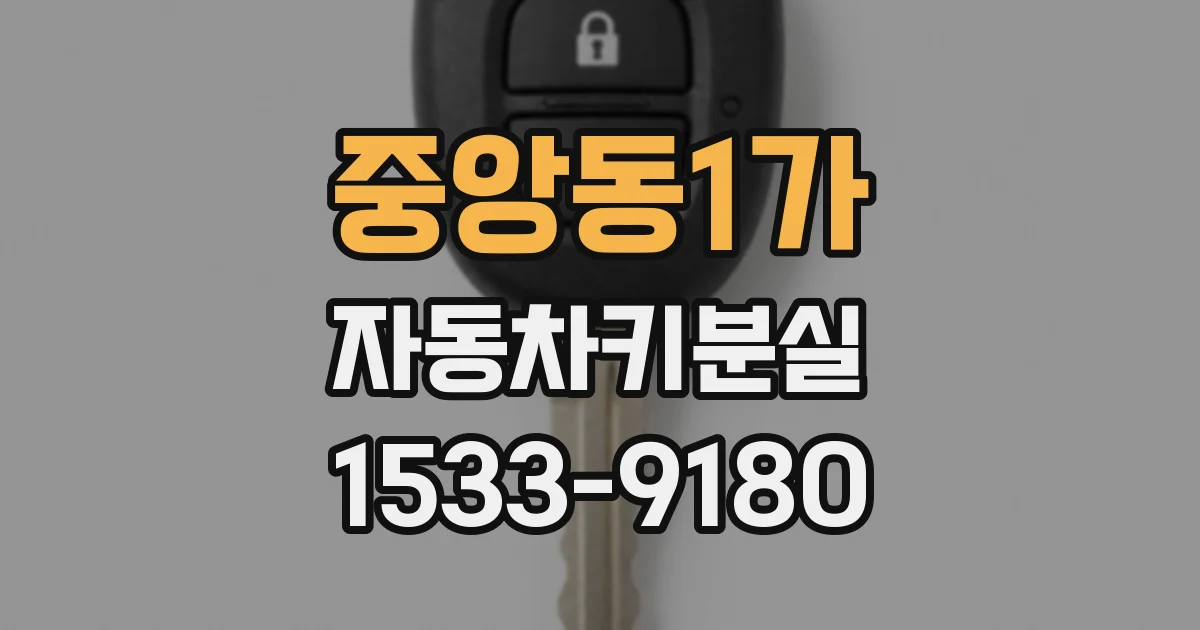 중앙동1가 자동차키분실