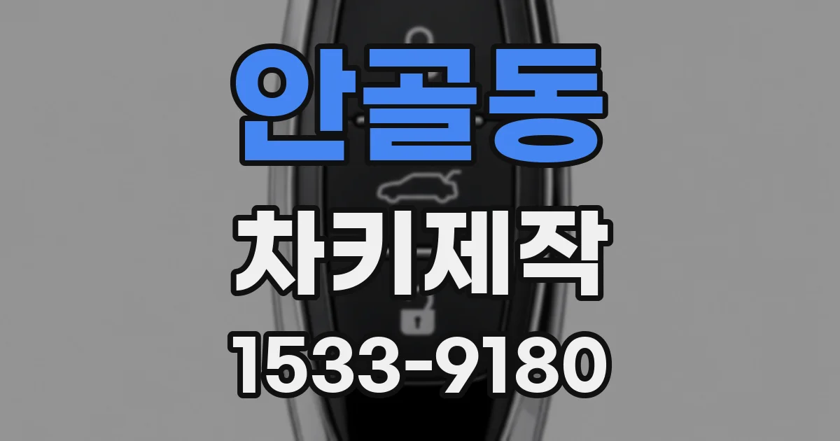 안골동 차키제작
