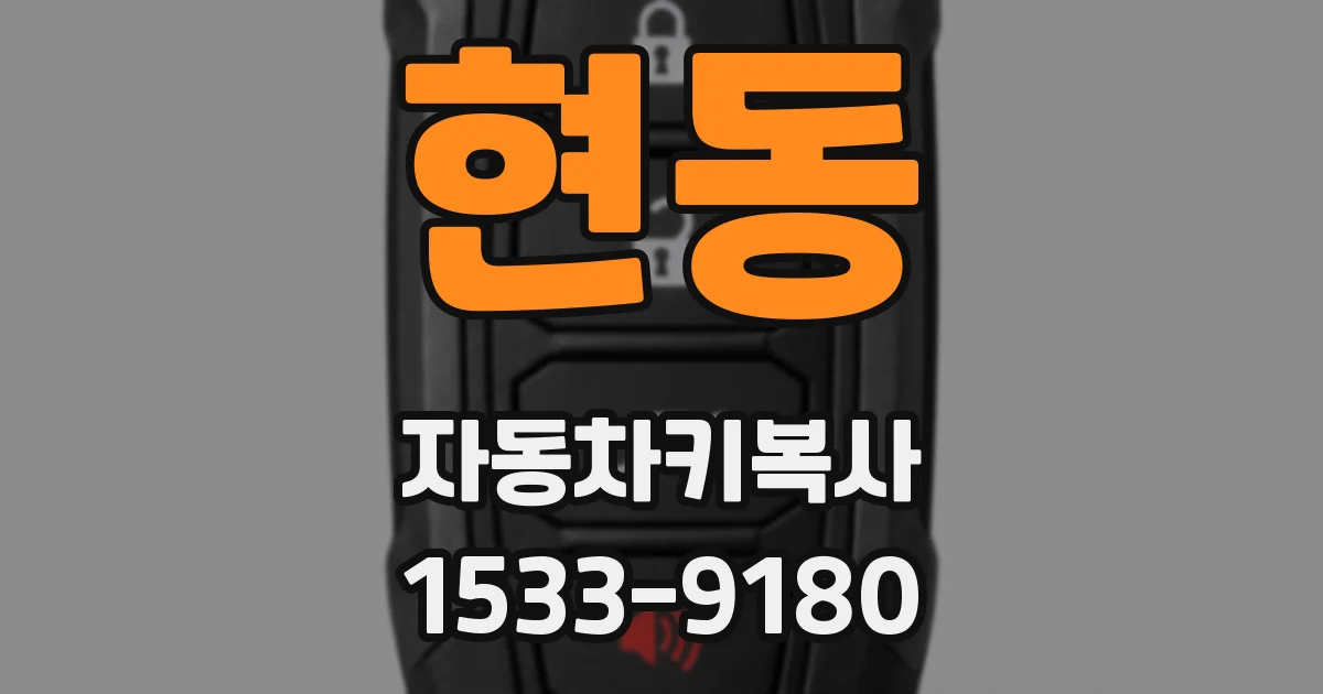 현동 자동차키복사