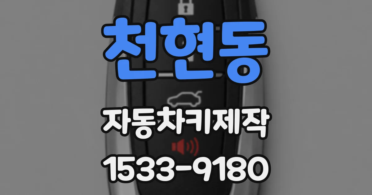 천현동 자동차키제작