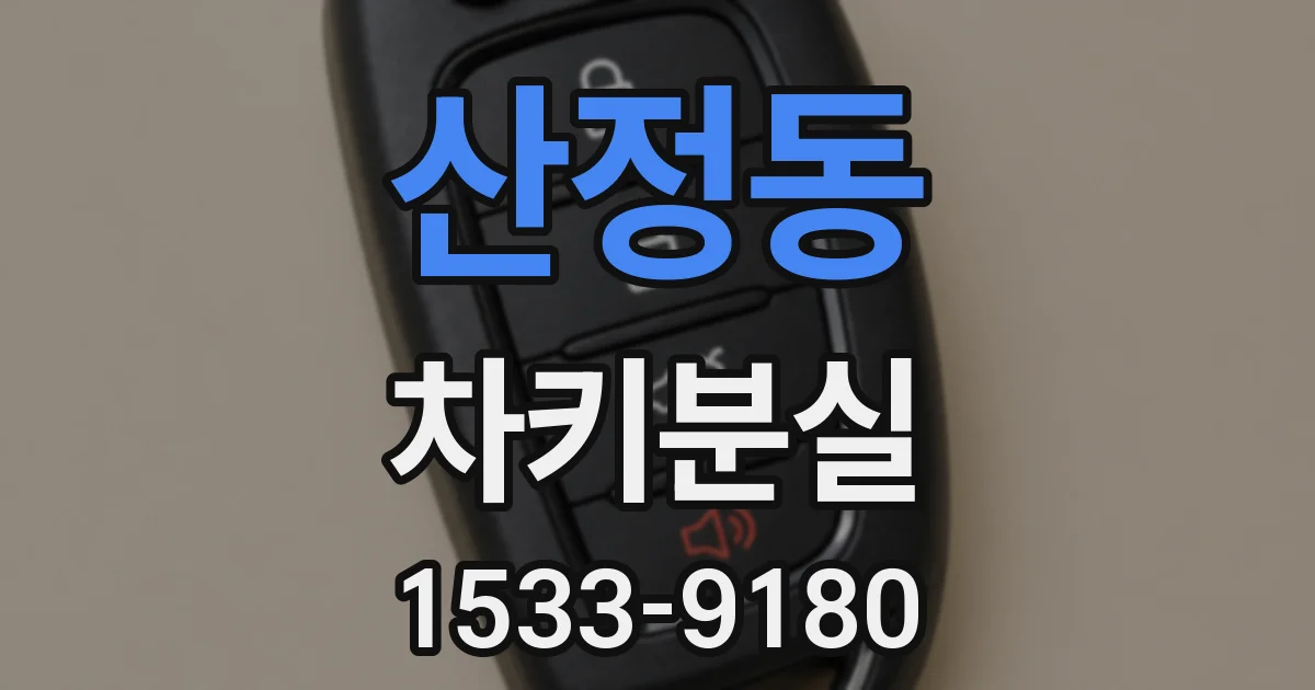 산정동 차키분실