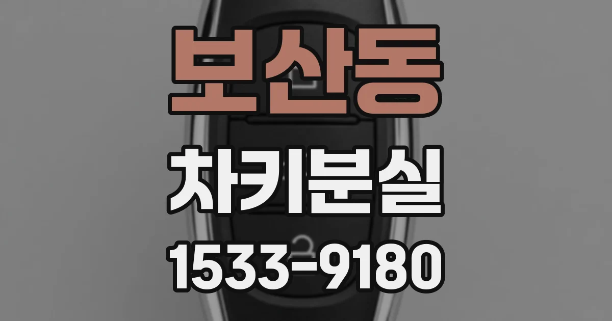 보산동 차키분실