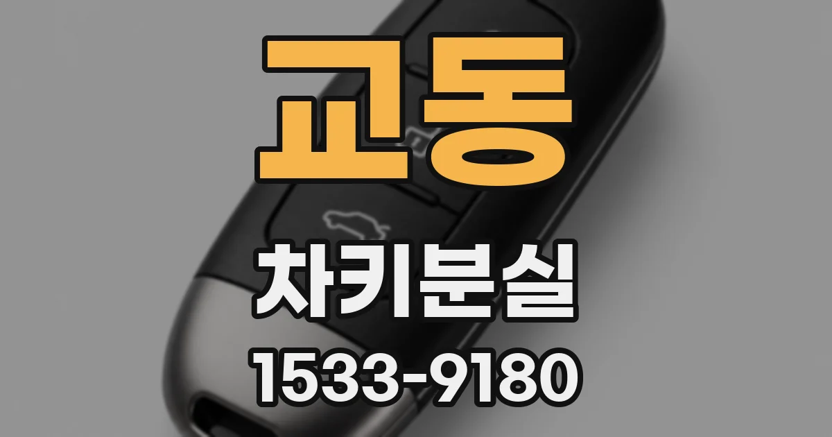 교동 차키분실