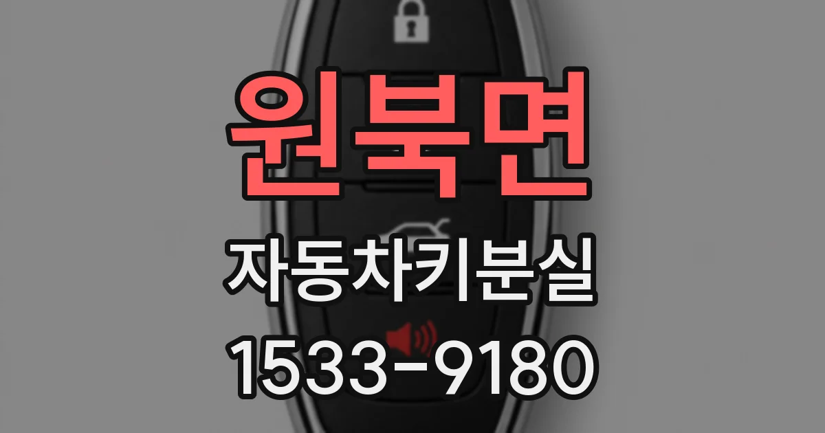 원북면 자동차키분실