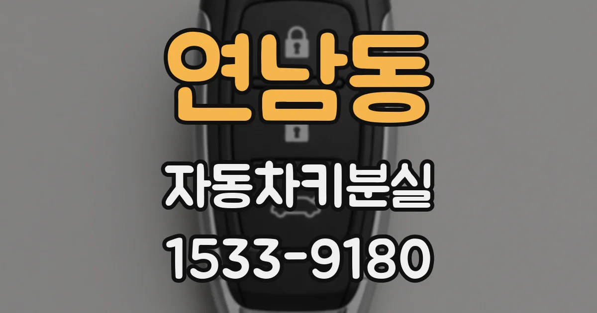 연남동 자동차키분실