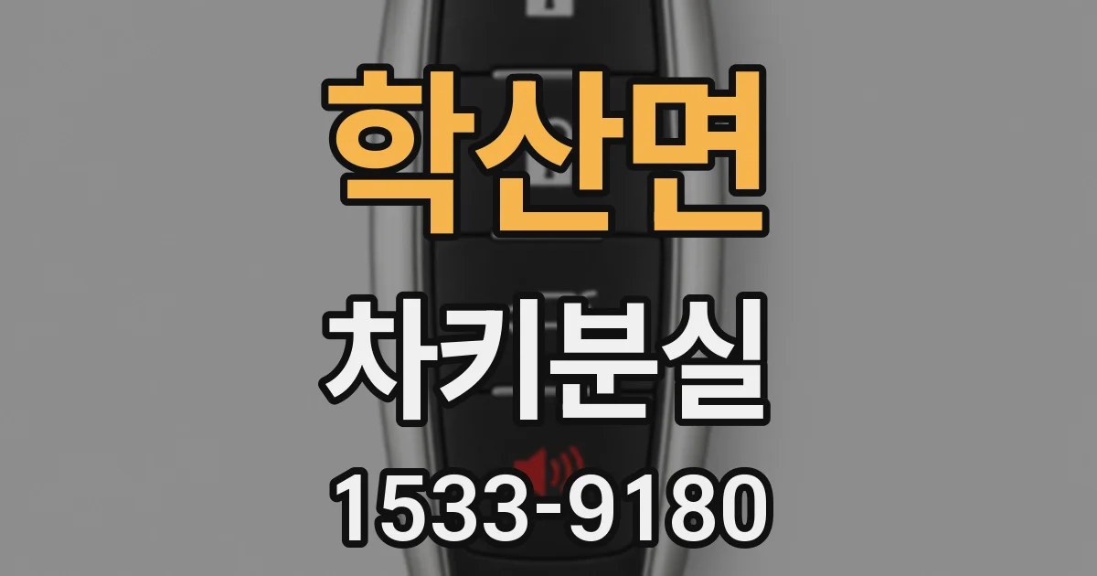 학산면 차키분실