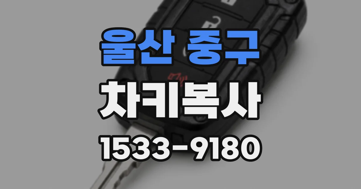 울산 중구 차키복사