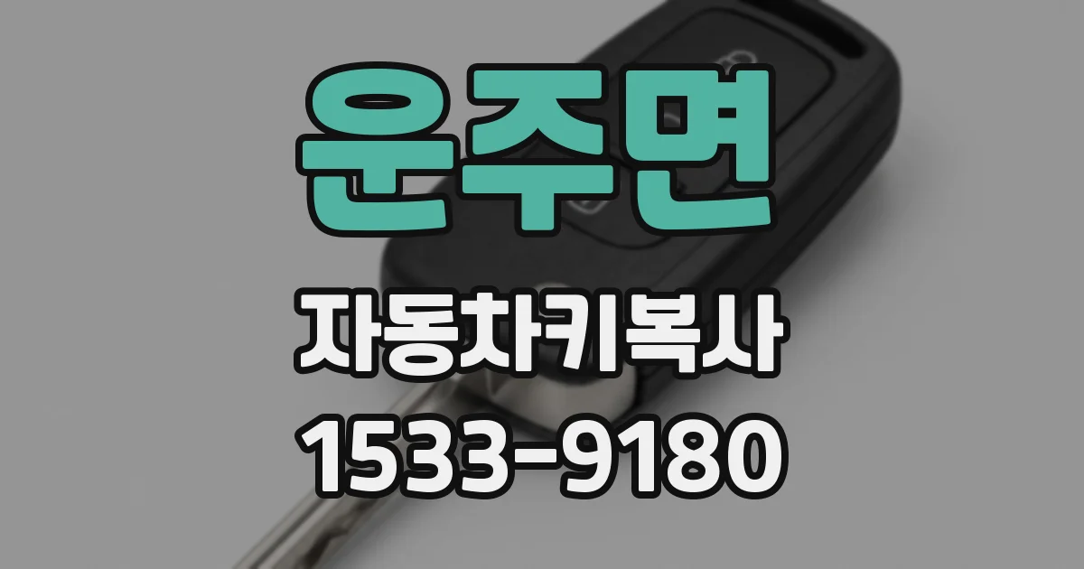 운주면 자동차키복사