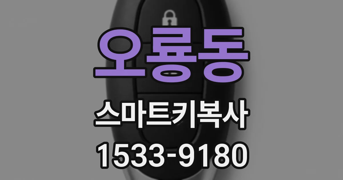 오룡동 스마트키복사