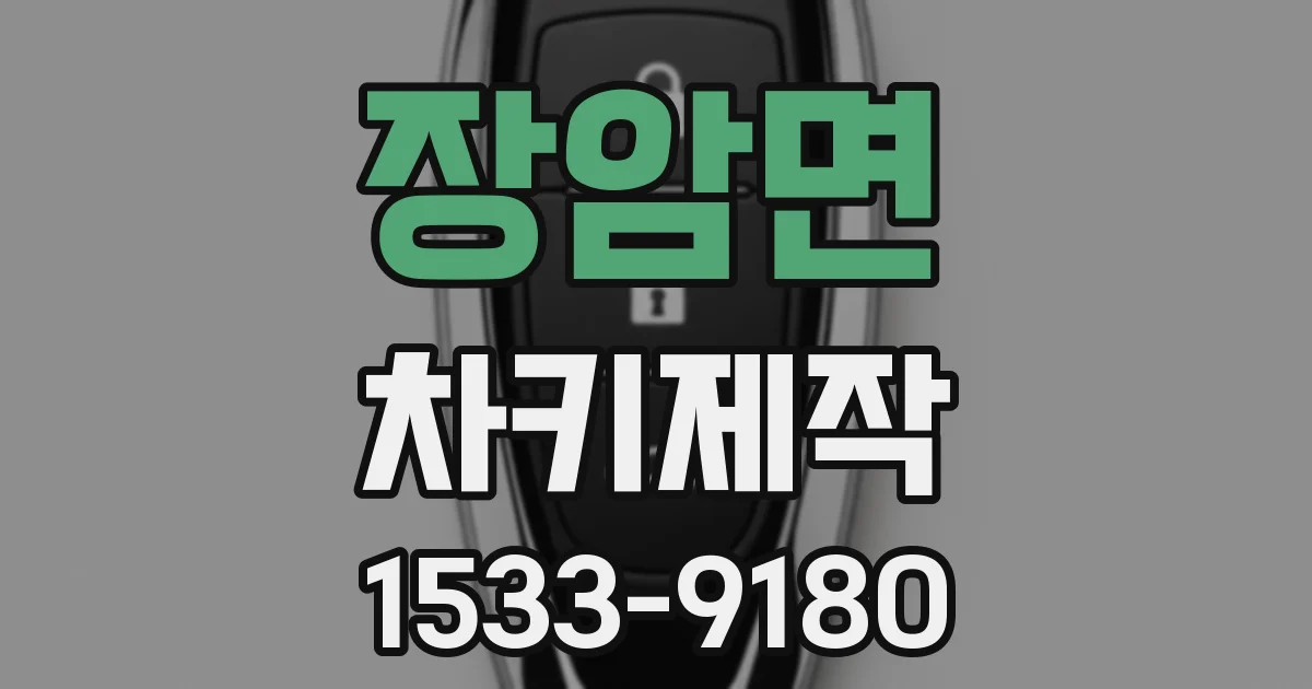 장암면 차키제작