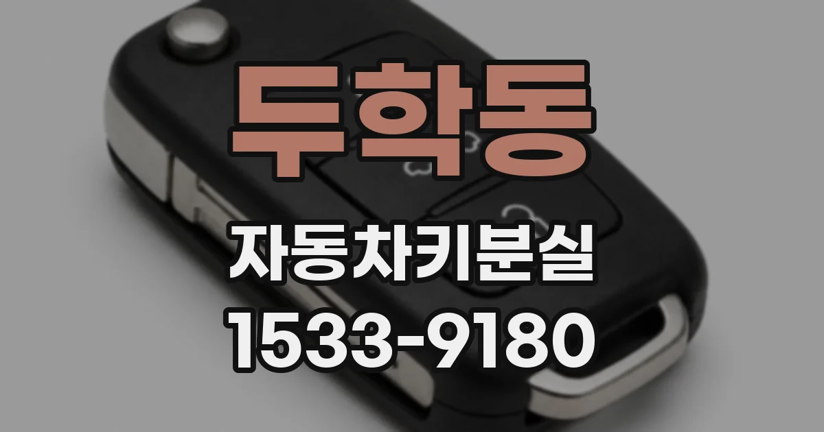 두학동 자동차키분실