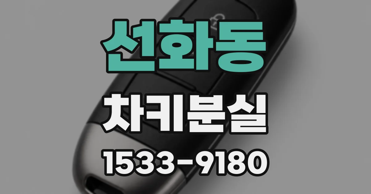 선화동 차키분실